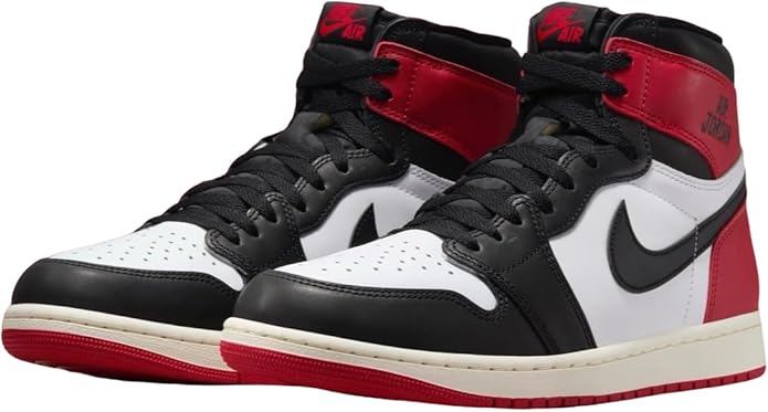 Nike Air Jordan 1 Retro High OG Men's Basketball Shoes Classic Style Sneaker (Black/Varsity Red/White - Size 8) Zevon