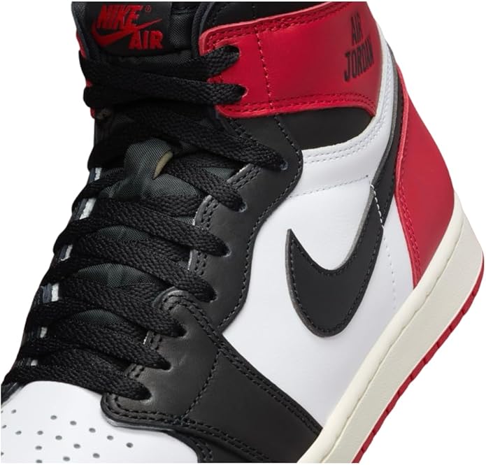 Nike Air Jordan 1 Retro High OG Men's Basketball Shoes Classic Style Sneaker (Black/Varsity Red/White - Size 8) Zevon