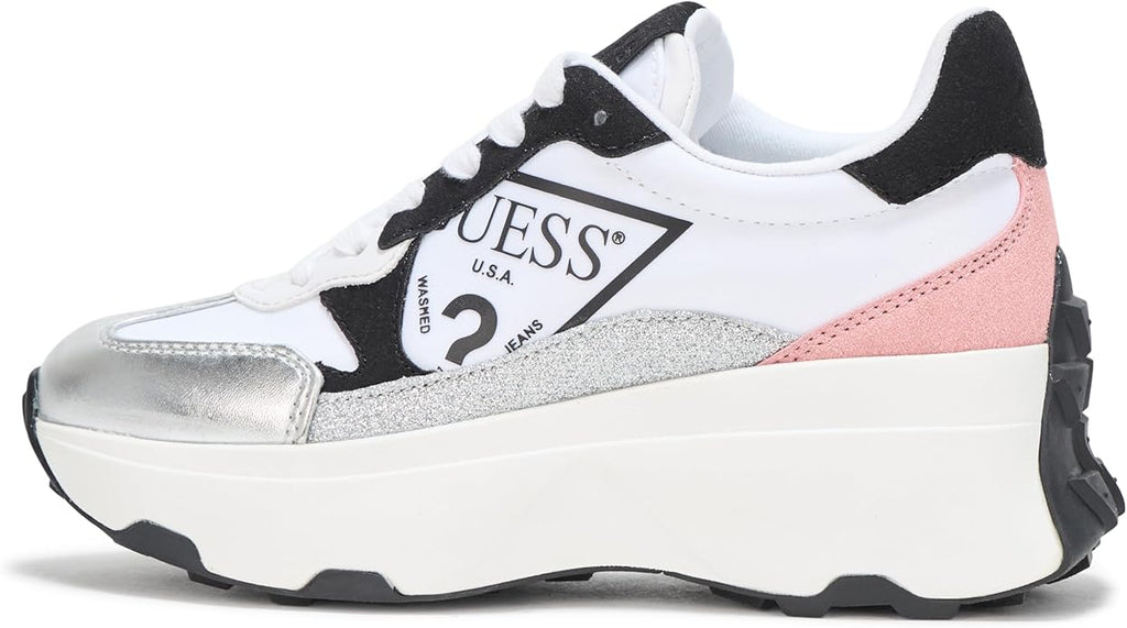 Guess Women's CALEBB Sneaker Fashion Casual Lace-Up Platform Athletic Low-Top Sneaker Zevon