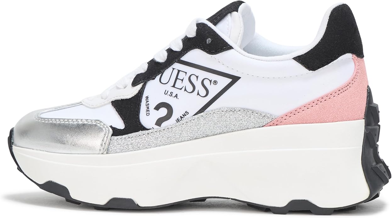 Guess Women's CALEBB Sneaker Fashion Casual Lace-Up Platform Athletic Low-Top Sneaker Zevon