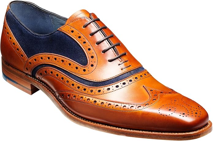 Barker McClean Men's Handmade Premium Calf Leather Goodyear Welted Oxford Dress Shoes with Full Leather Sole Zevon