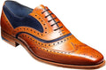 Barker McClean Men's Handmade Premium Calf Leather Goodyear Welted Oxford Dress Shoes with Full Leather Sole Zevon