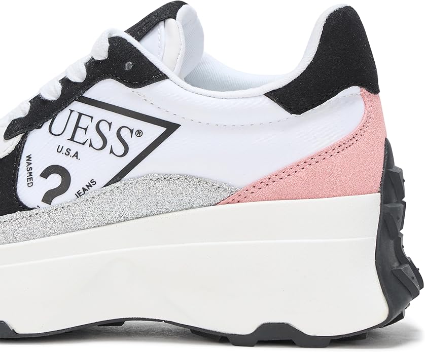 Guess Women's CALEBB Sneaker Fashion Casual Lace-Up Platform Athletic Low-Top Sneaker Zevon